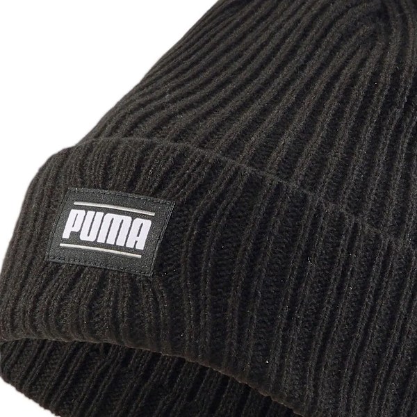 Puma Unisex Ribbed Cuff Classic Beanie One Size Puma Black Puma Black One Size