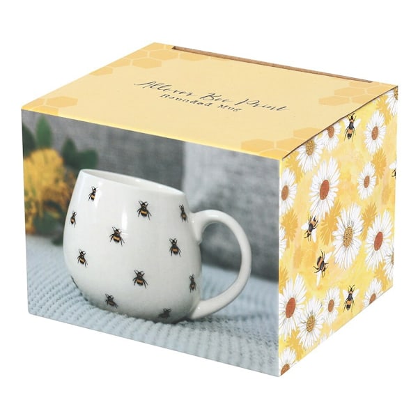 Something Different Bee Mug En Storlek Vit/Gul White/Yellow One Size