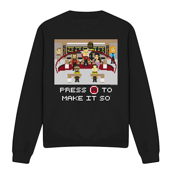 Star Trek Unisex Vuxen Make It So Pixel Sweatshirt XL Svart Black XL