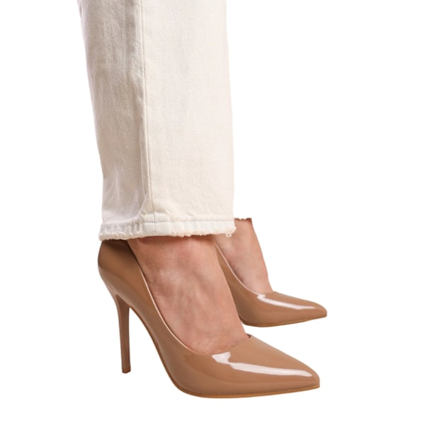 Where's That From Kvinnors/Damers Kyra Patent Faux Leather High S Mocha 7 UK