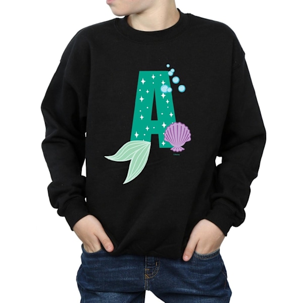 Disney Boys Alphabet A Is For Ariel Sweatshirt 7-8 År Svart Black 7-8 Years