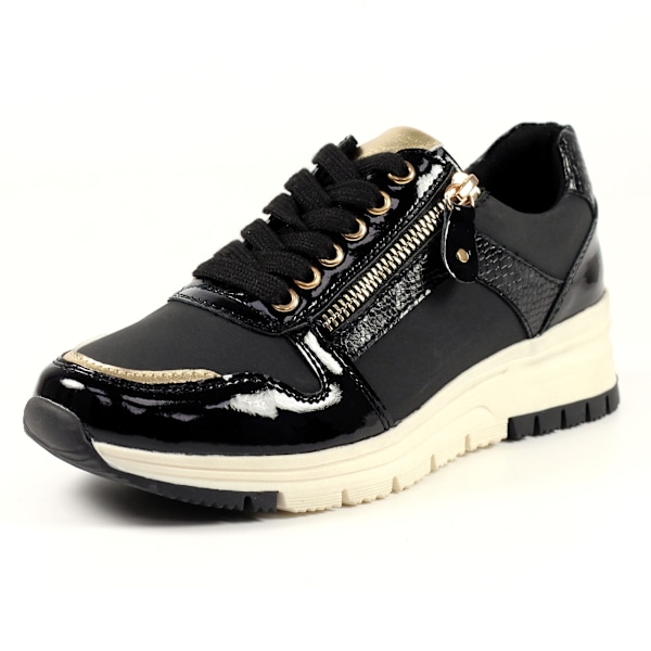 Lunar Sammy Mockaskinn Sneakers för Kvinnor/Dam 7 UK Svart Black 7 UK