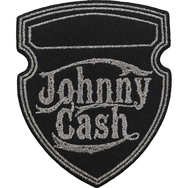 Johnny Cash Iron On Patch One Size Svart/Grå Black/Grey One Size