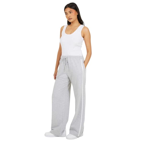 Brave Soul Randiga Joggingbyxor för Dam 10 UK Grå/Vit Grey/White 10 UK