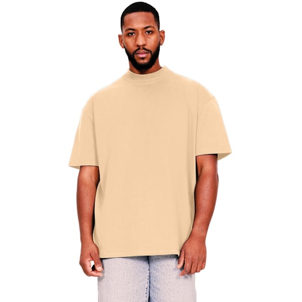 Casual Classics Mens Ringspun Cotton Extended Neckline Tall Oversized T-Shirt M Sand Sand M