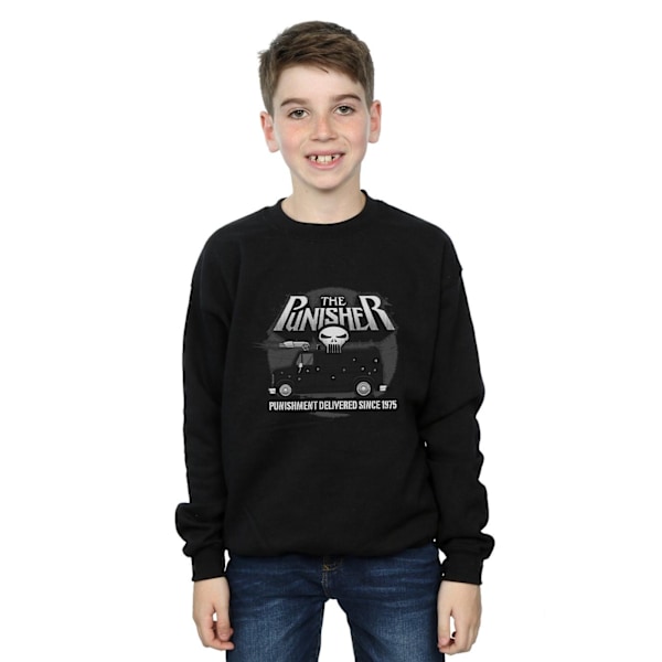 Marvel Boys The Punisher Battle Van Sweatshirt 9-11 år Svart Black 9-11 Years