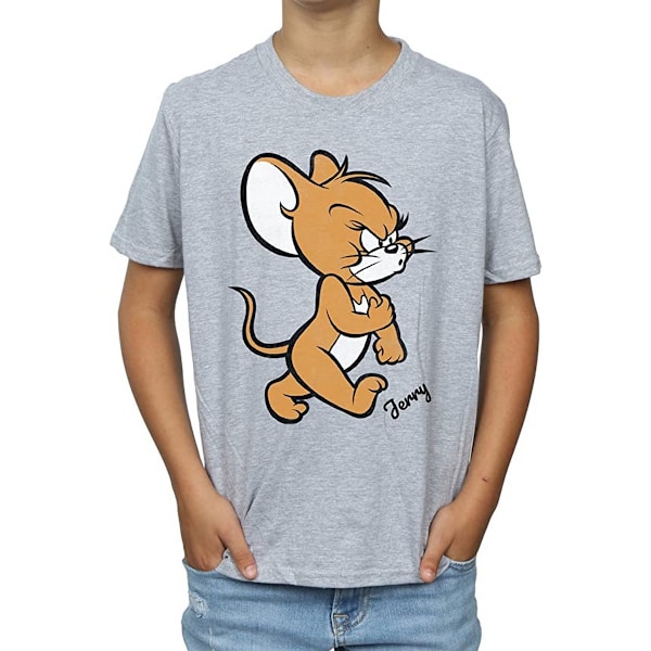 Tom och Jerry Pojkar Arg Mus T-shirt 5-6 År Sports Grey Sports Grey 5-6 Years