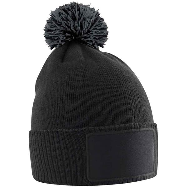 Beechfield Barn/Barn Snowstar Patch Mössa En Storlek Svart/ Black/Graphite Grey One Size