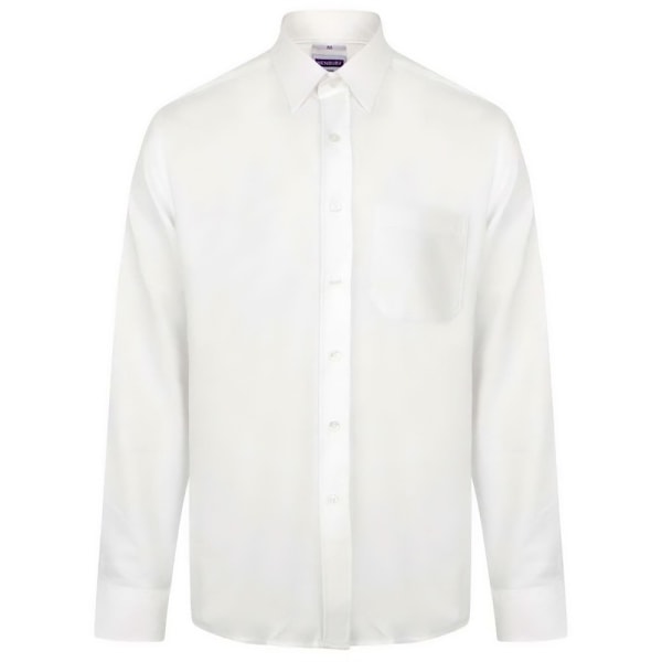Henbury herr Moisture Wicking långärmad skjorta 3XL vit White 3XL