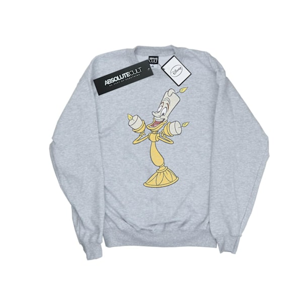 Disney Herrar Skönheten och Odjuret Lumiere Distressed Sweatshirt Sports Grey XL