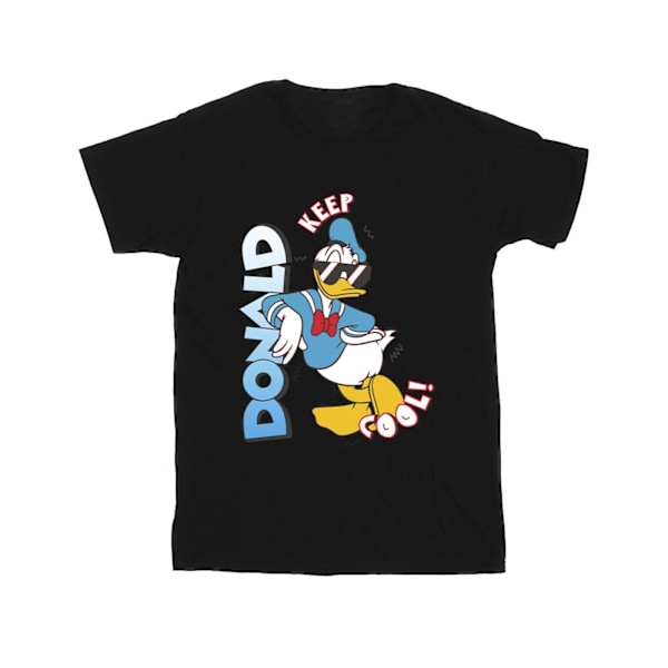 Disney Girls Donald Duck Cool Cotton T-Shirt 5-6 år Svart Black 5-6 Years