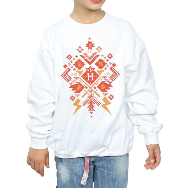 Harry Potter Flickor Jul Fair Isle Tröja 7-8 År Vit White 7-8 Years