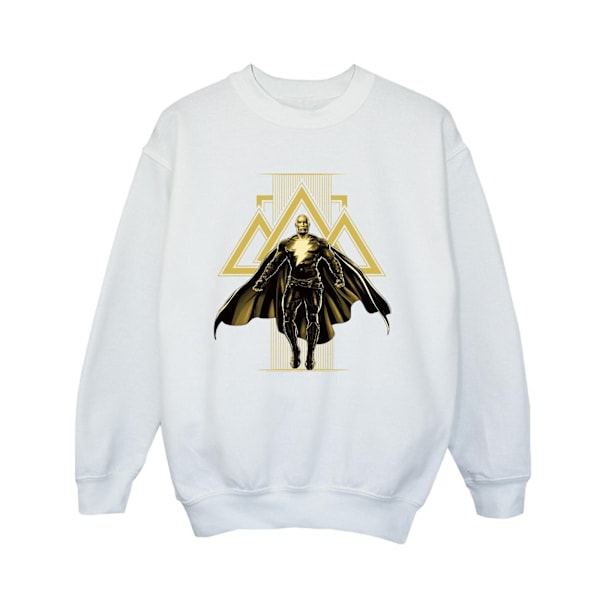 DC Comics Boys Black Adam Rising Golden Symbols Sweatshirt 9-11 White 9-11 Years