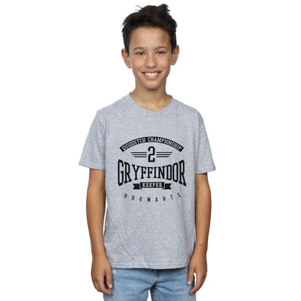 Harry Potter Pojkar Gryffindor Keeper T-shirt 7-8 år Sport Grå Sports Grey 7-8 Years
