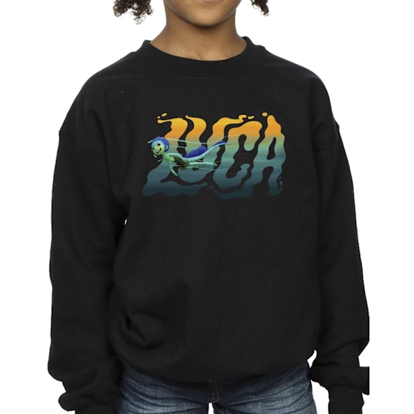 Disney Girls Luca Badkläder Sweatshirt 9-11 År Svart Black 9-11 Years