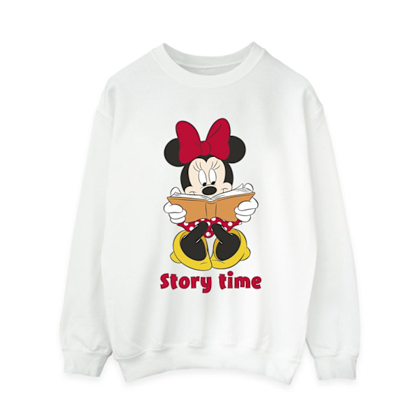 Disney Dam/Damer Minnie Mouse Story Time Sweatshirt M Vit White M