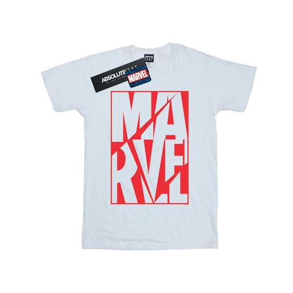 Marvel Boys Portrait Logo T-shirt 9-11 år Vit White 9-11 Years