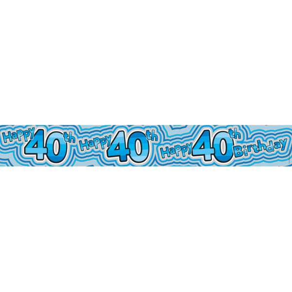 Expression Factory 40-års holografisk banner One Size Bl Blue One Size