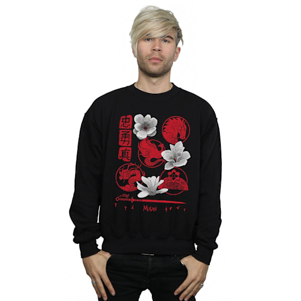 Disney Herr Mulan Filmikoner Sweatshirt M Svart Black M