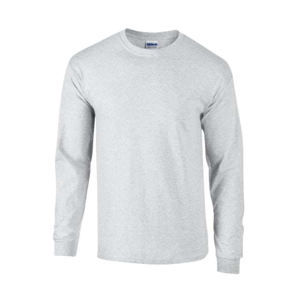 Gildan Unisex Vuxen Vanlig Ultra Cotton långärmad T-shirt SA Ash S