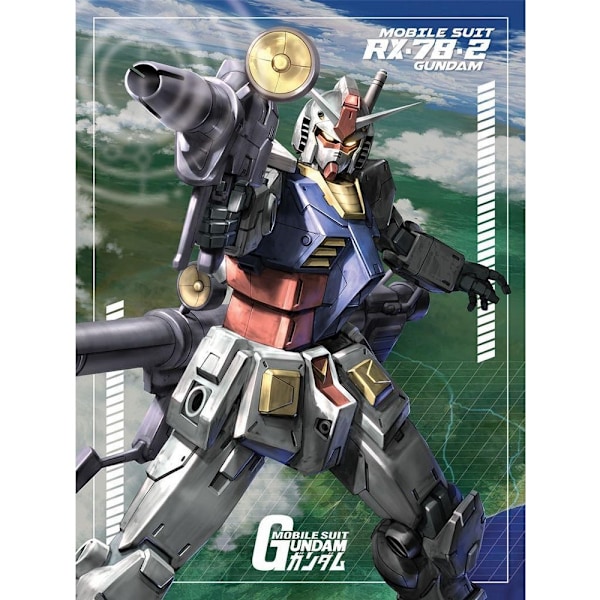 Gundam Locked On inramad duktryck 80cm x 60cm Flerfärgad Multicoloured 80cm x 60cm
