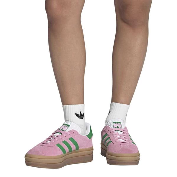 Adidas Gazelle Platform Mockaskor för damer 4 UK Rosa/ Pink/Green 4 UK
