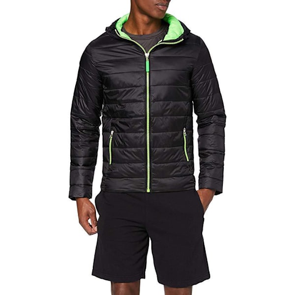 Result Urban Mens Snowbird Hooded Jacket 2XL Svart/Lime Grön Black/Lime Green 2XL