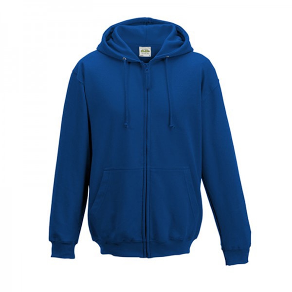 Awdis Plain Mens Hooded Full Zip Hoodie / Zoodie S Royal Blue Royal Blue S