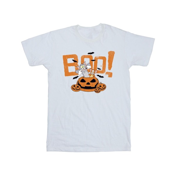 Tom & Jerry Boys Halloween Boo! T-shirt 7-8 år Vit White 7-8 Years