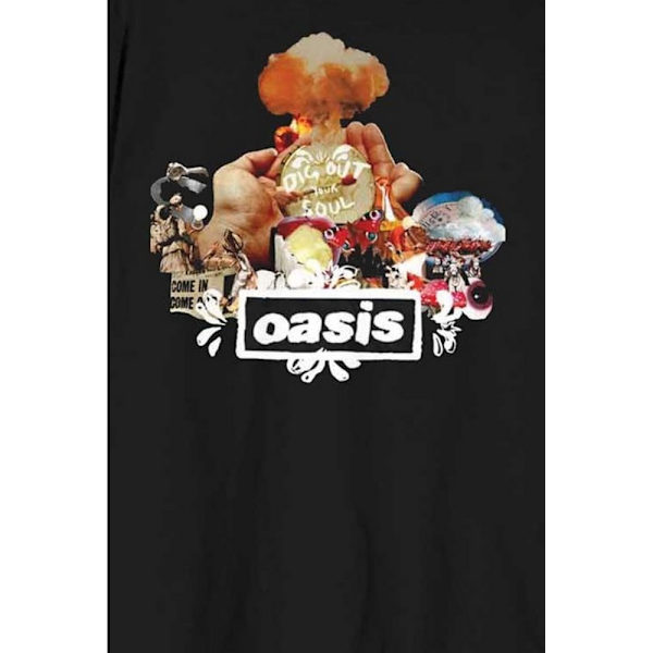 Oasis Unisex Adult Atomic Collage T-Shirt M Svart Black M