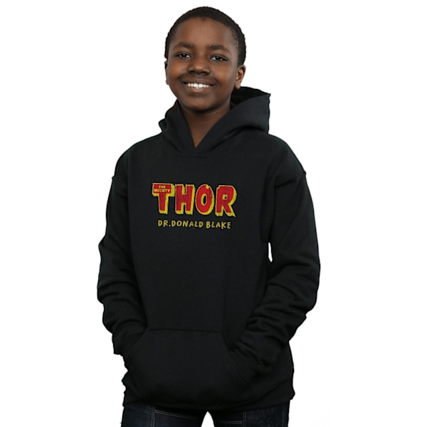 Marvel Boys Thor AKA Dr Donald Blake Hoodie 9-11 år Svart Black 9-11 Years