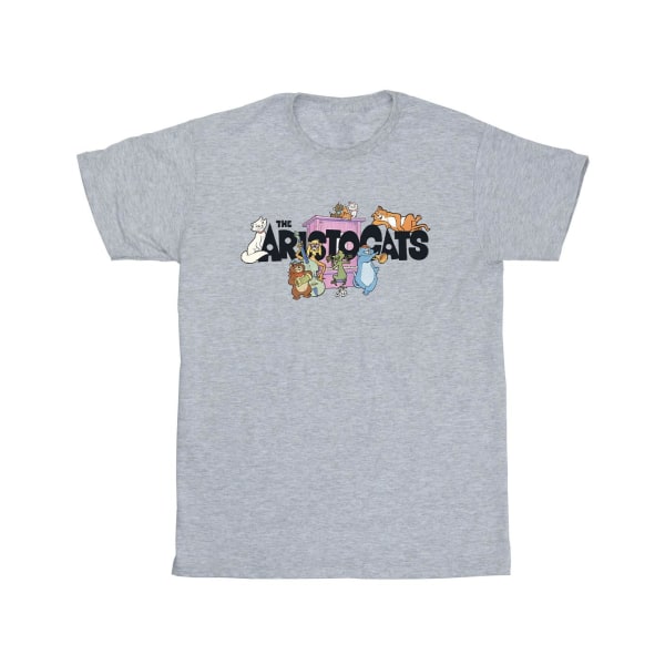 Disney Girls Aristocats Logo T-shirt bomull 3-4 år Sport Gr Sports Grey 3-4 Years