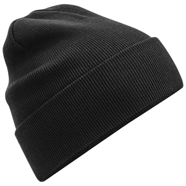 Beechfield Original Organic Cotton Cuffed Beanie One Size Svart Black One Size