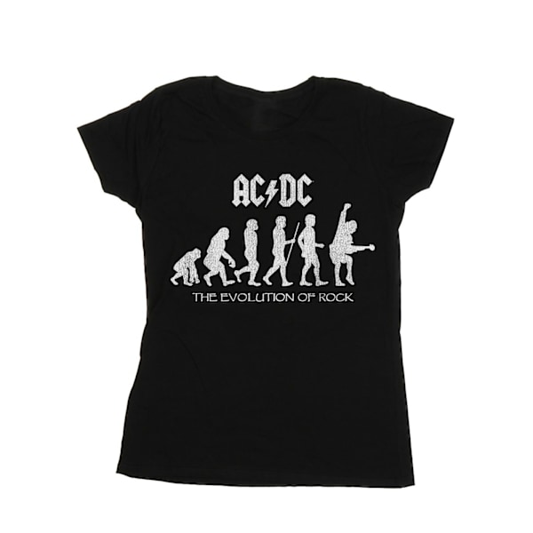 ACDC Dam/Kvinnor Evolution Of Rock Bomull T-shirt XL Svart Black XL