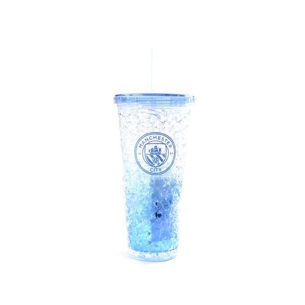 Manchester City FC Crest 600ml zer Cup Med Sugrör One Size Blue One Size