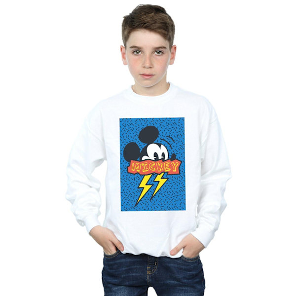 Disney Boys Mickey Mouse 90s Flash Sweatshirt 9-11 år Vit White 9-11 Years