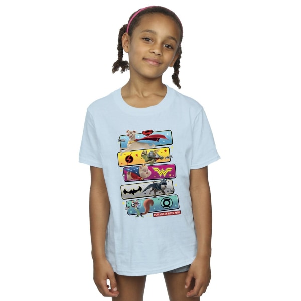 DC Comics Girls DC League Of Super-Pets Character Pose Bomull T-shirt Baby Blue 7-8 Years