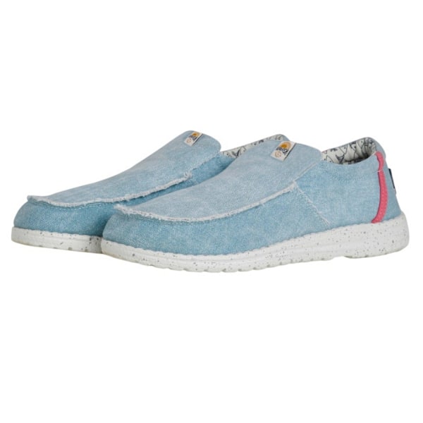 Weird Fish Dam/Dam Shoaler Tvättade Canvas Slip-on Lättviktsskor Denim 6 UK