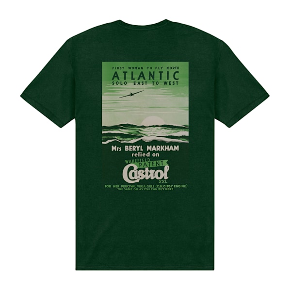 Castrol Unisex Adult Atlantic Back Print T-Shirt L Mörkgrön Dark Green L