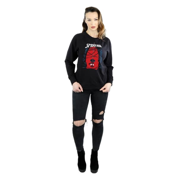 Marvel Dam Spider-Man Hanging Sketch Sweatshirt M Svart Black M