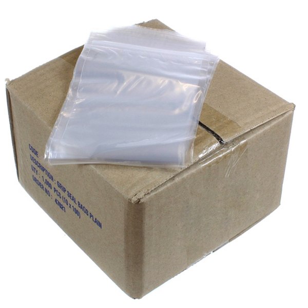 Polybags Budget Grip Seal Plastpåsar (Förpackning om 1000) GL10 Clear GL10 (7.5x7.5in)