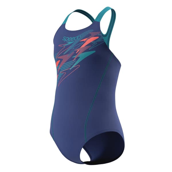Speedo Flicklogga Baddräkt Flicka 13 År Marinblå Navy 13 Years