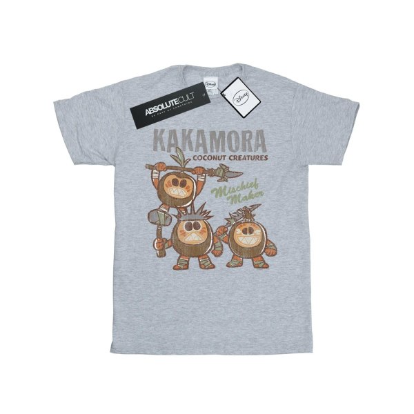 Disney Girls Moana Kakamora Mischief Maker T-shirt i bomull 7-8 Y Sports Grey 7-8 Years