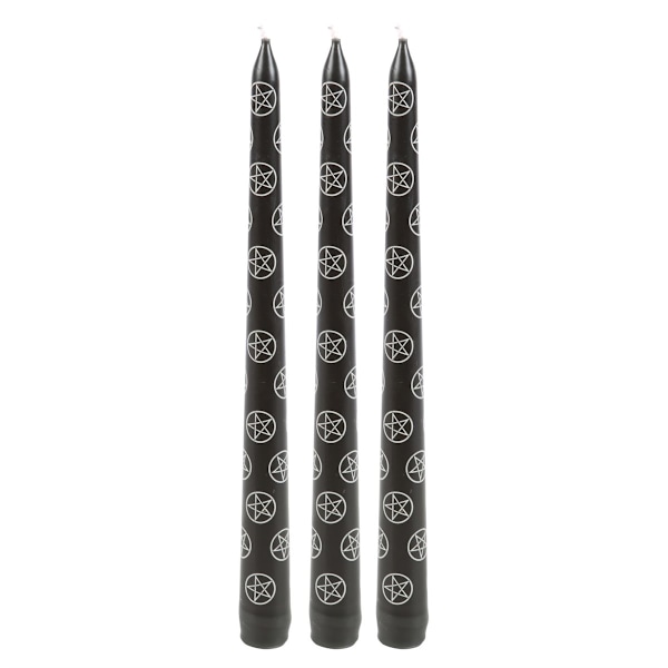Something Different Magic Pentagram Taper Candle (3-pack) På Black/White One Size