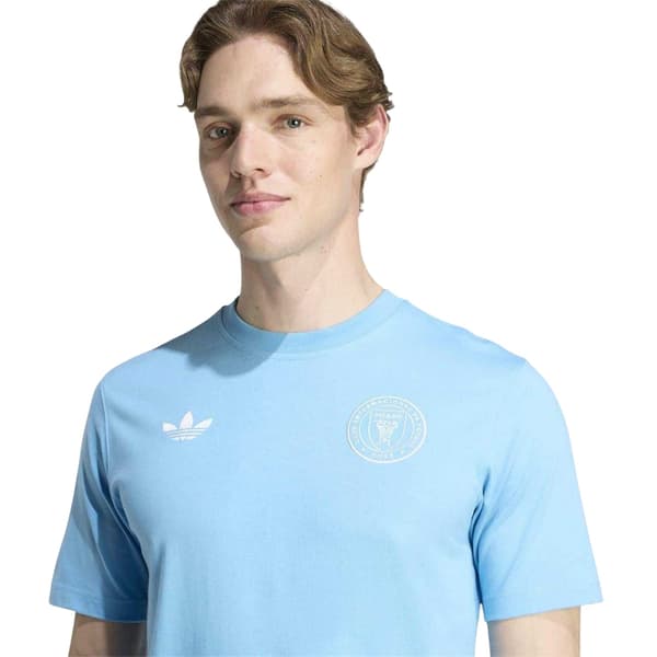 Adidas Herr Inter Miami CF Bomulls T-shirt L Blå/Vit Blue/White L