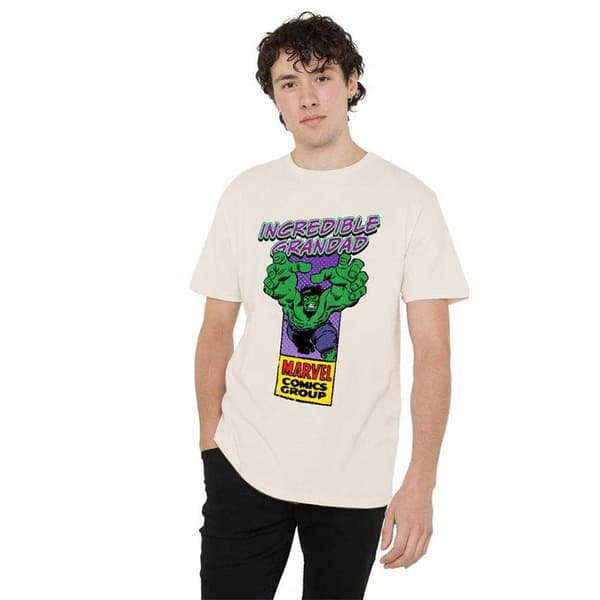 Marvel Comics Herr Incredible Grandad Hulk Corner Box T-Shirt L Natural L