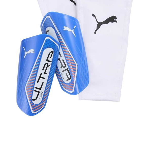 Puma Ultra Flex grafiskt tryck benskydd XL blå/vit Blue/White XL