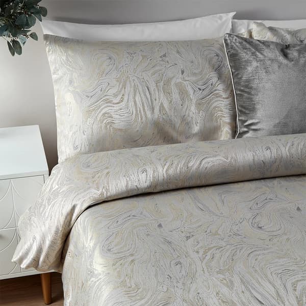 Paoletti Jacquard Marmor Påslakan Set Dubbel Oyster Oyster Double