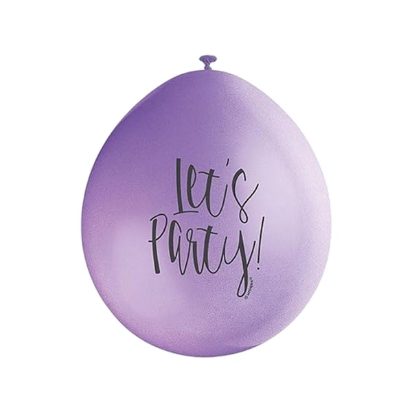 Unique Party Let´s Party Latexballonger (10-pack) One Size Pu Purple One Size