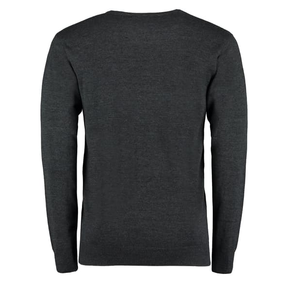 Kustom Kit Arundel V-ringad långärmad tröja för män M Grafit Graphite M